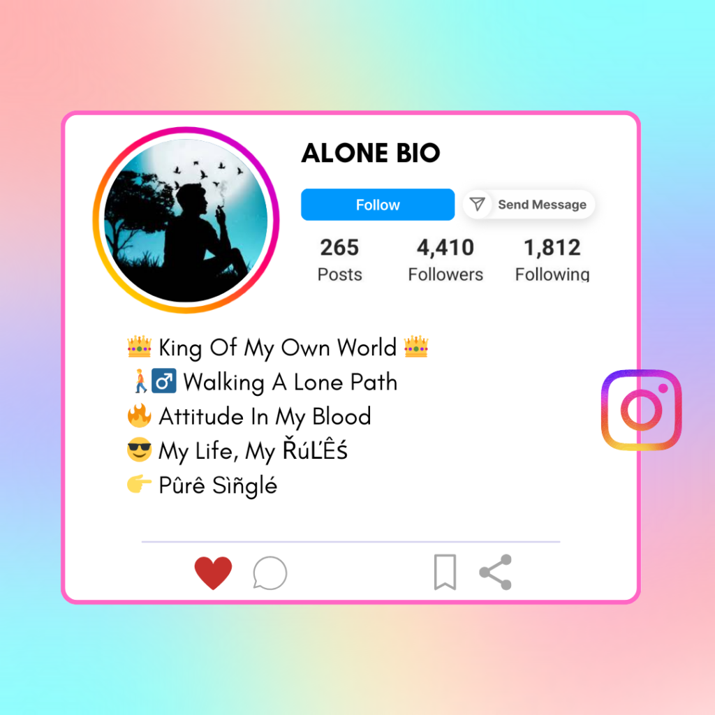 Alone-Instagram-Bio