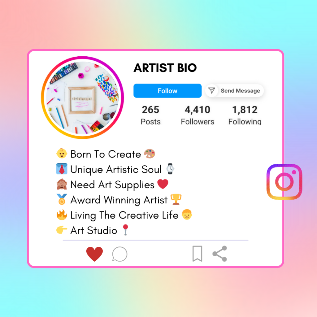 Artist-Instagram-Bio