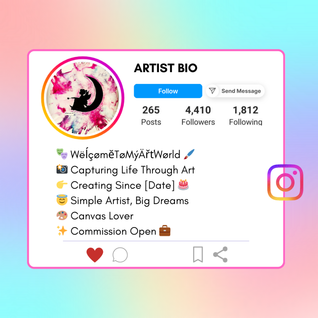 Artist-Instagram-Bio