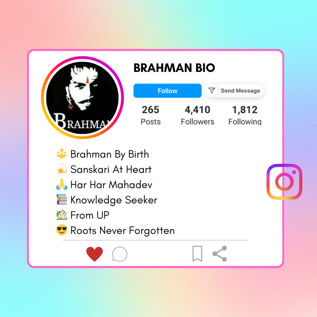 Brahman-Instagram-Bio