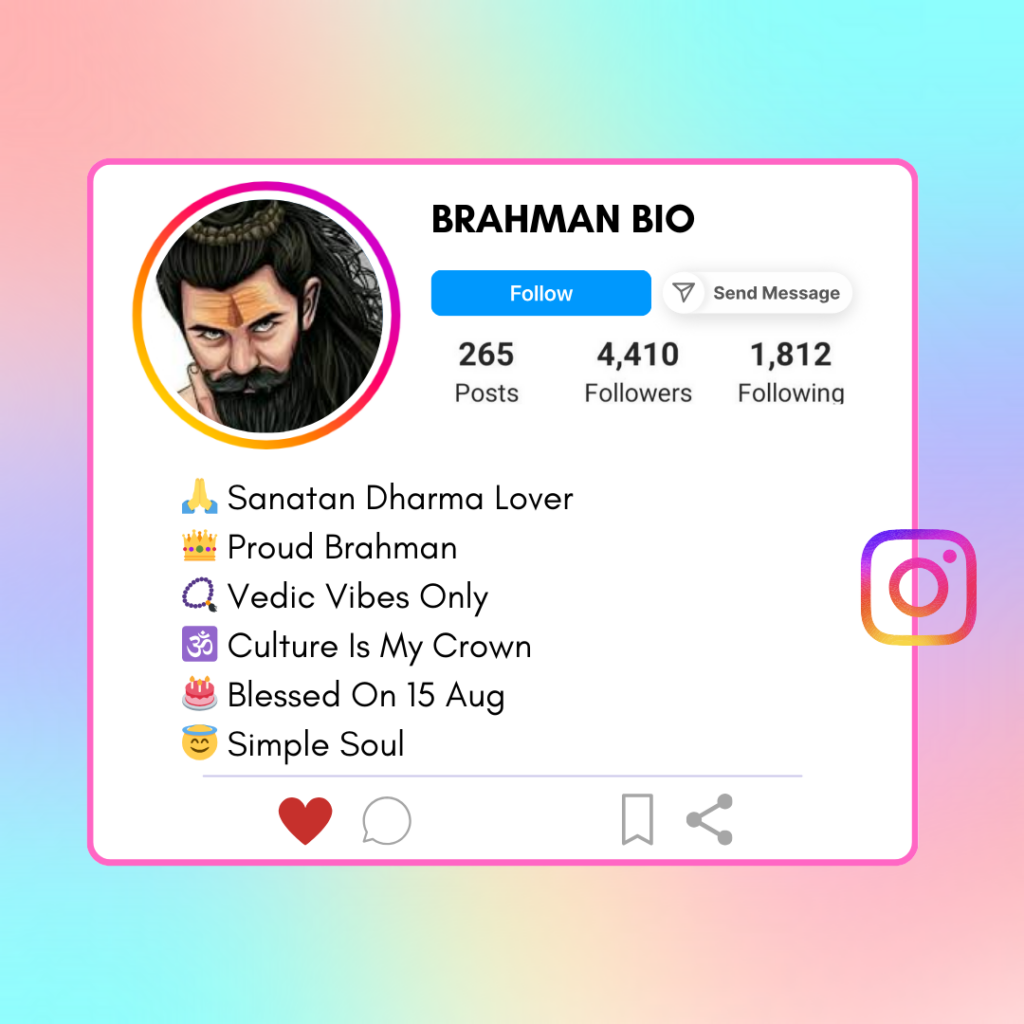 Brahman-Instagram-Bio