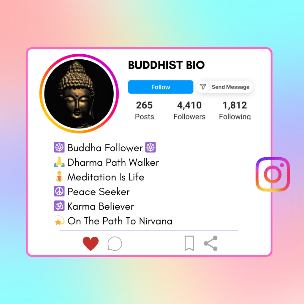 Buddhist Instagram Bio