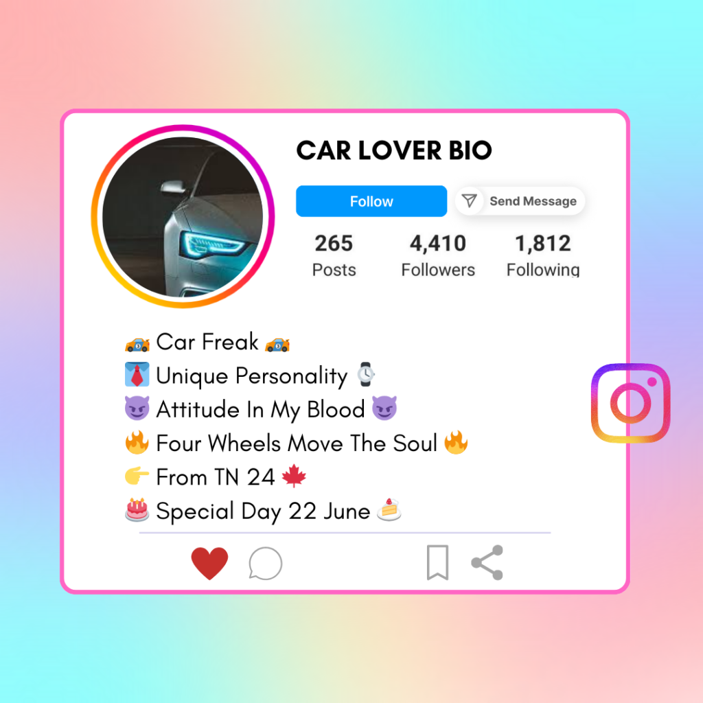 Car-Lover-Instagram-Bio
