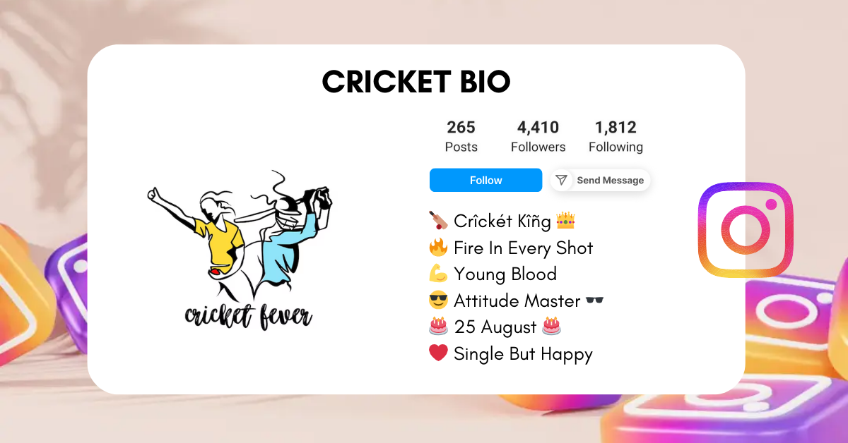 Cricket-Instagram-Bio