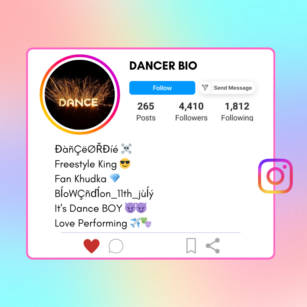 Dancer-Instagram-Bio