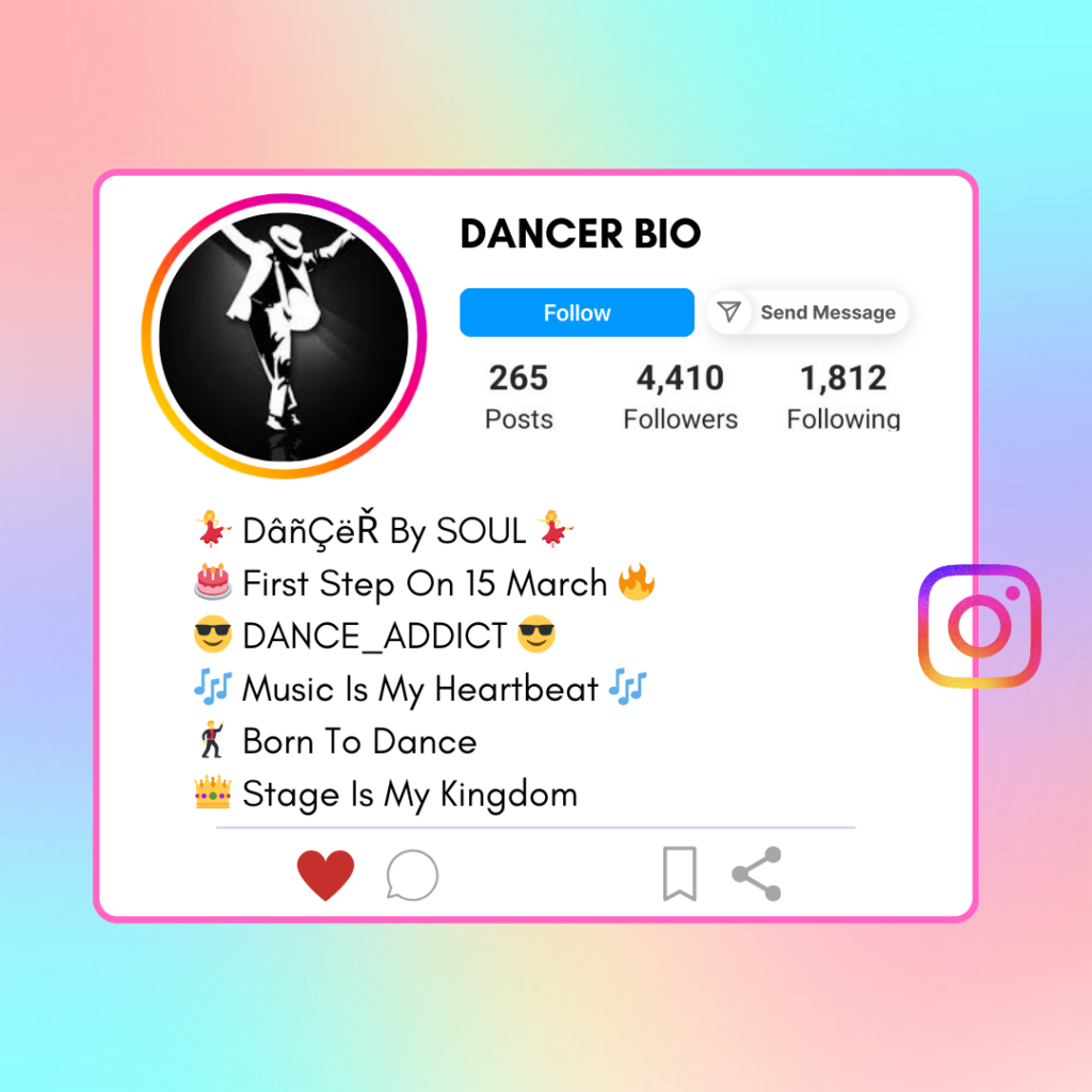 Dancer-Instagram-Bio