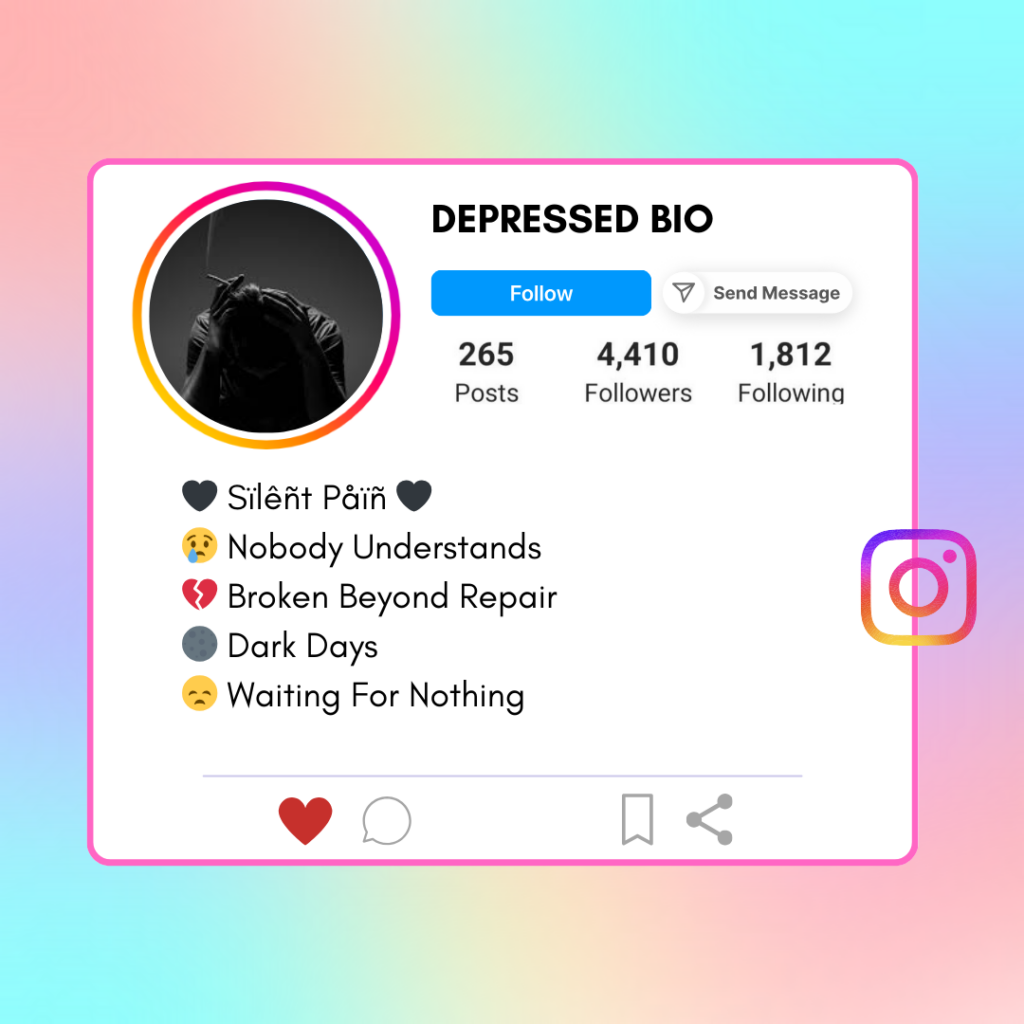 Depressed Instagram Bio
