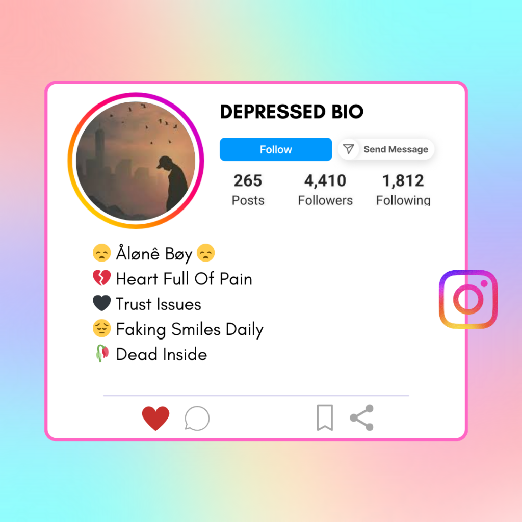 Depressed Instagram Bio