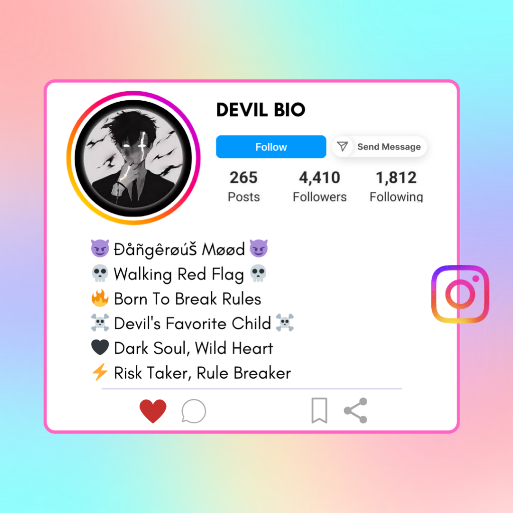 Devil-Instagram-Bio