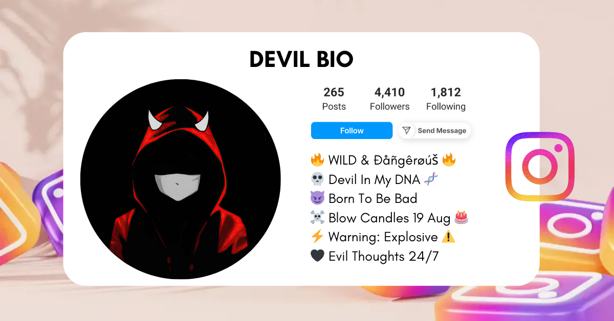 Devil-Instagram-Bio