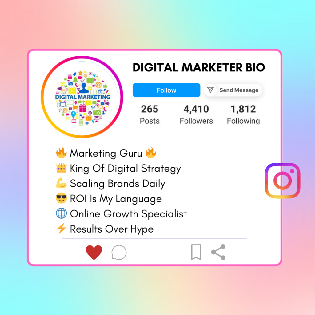 Digital Marketer Instagram Bio