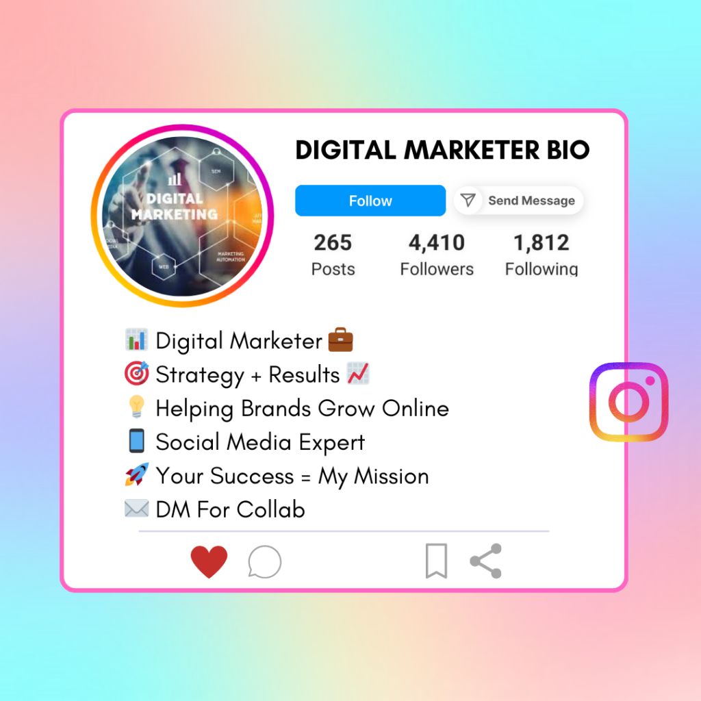 Digital Marketer Instagram Bio