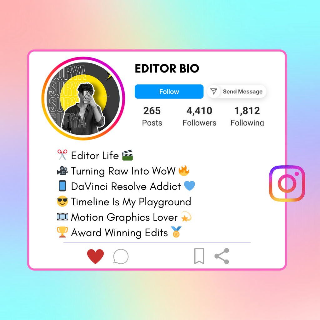 Editor-Instagram-Bio