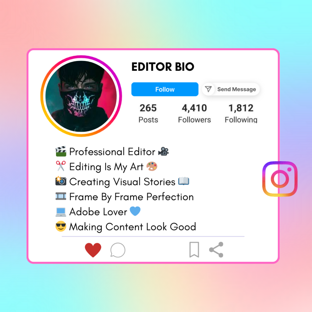 Editor-Instagram-Bio