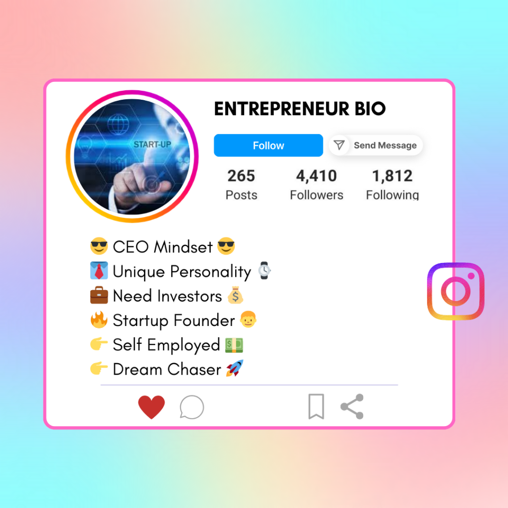 Entrepreneur-Instagram-Bio