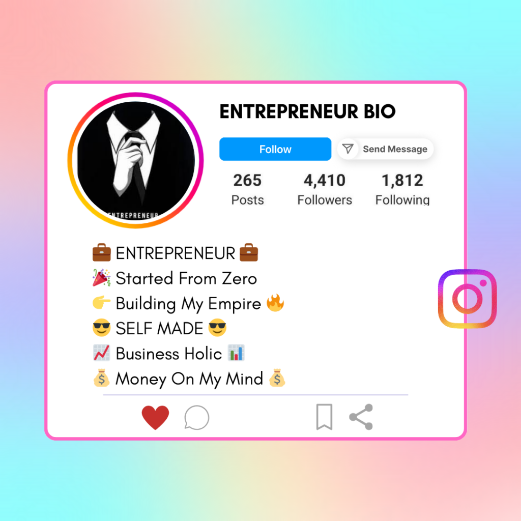 Entrepreneur-Instagram-Bio