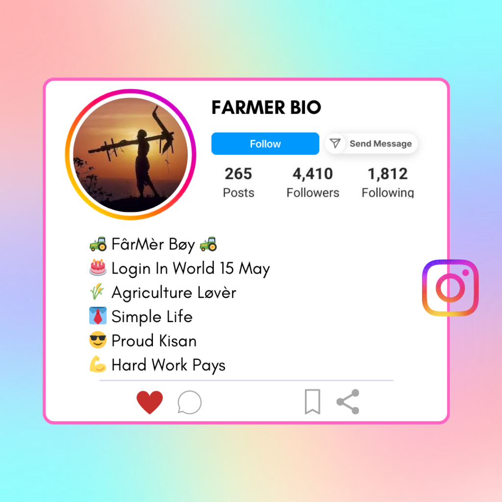 Farmer-Instagram-Bio