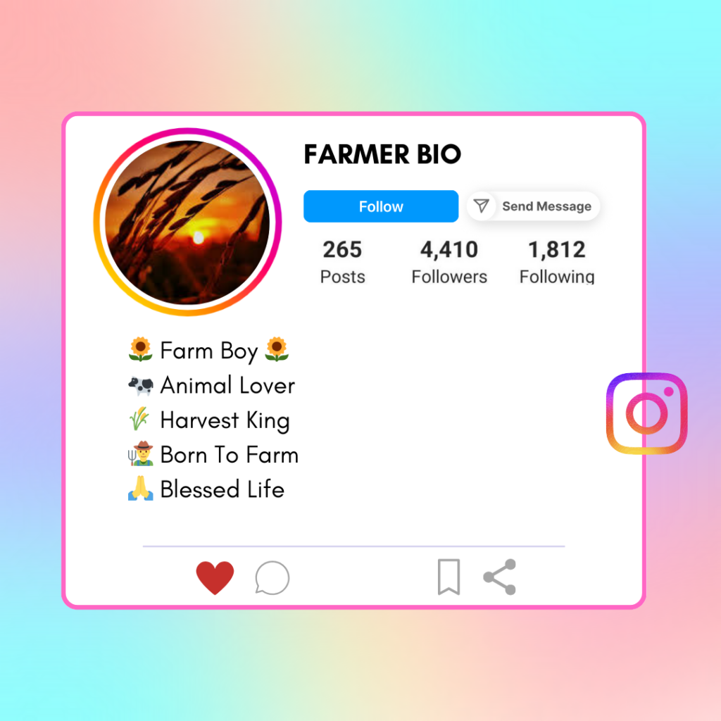 Farmer-Instagram-Bio