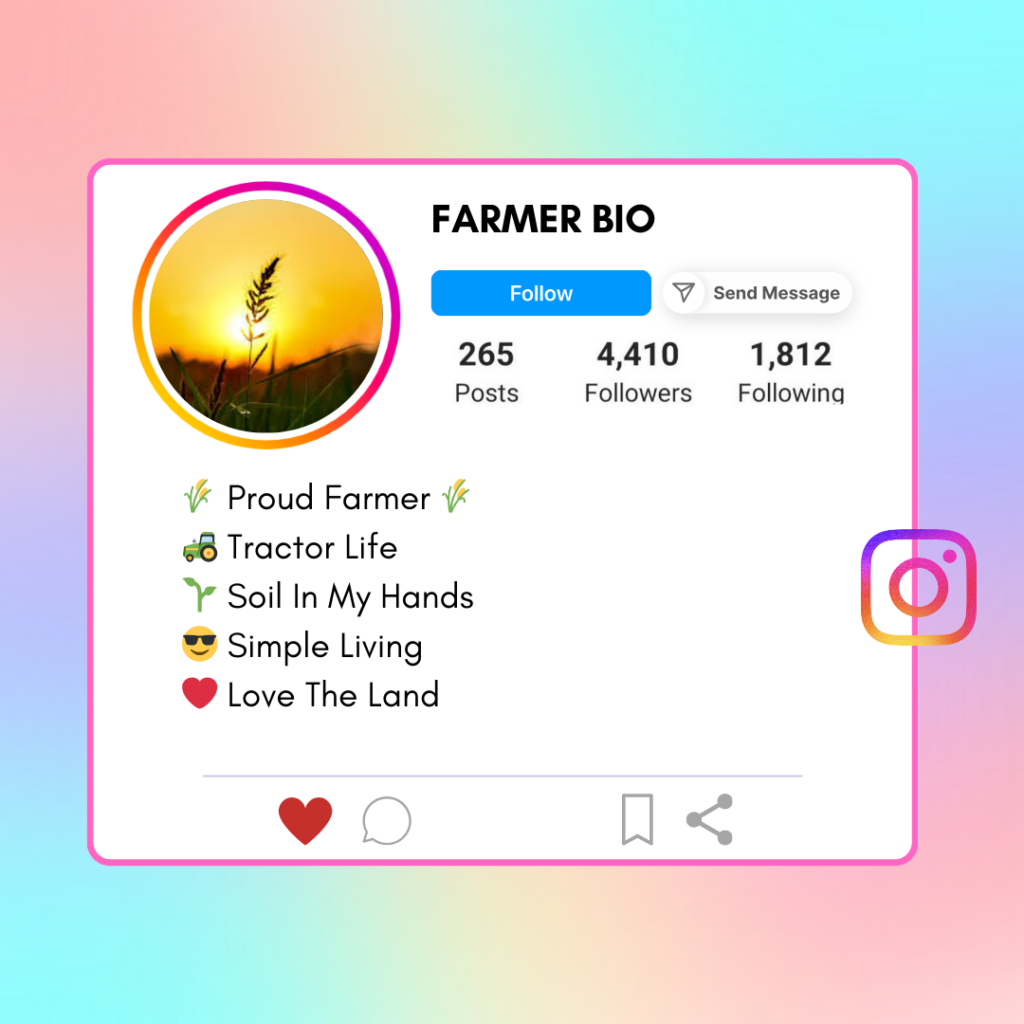 Farmer-Instagram-Bio