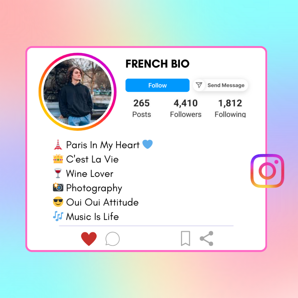 French-Instagram-Bio