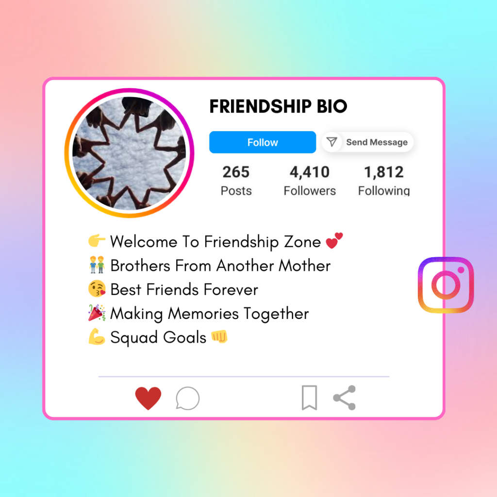 Friendship-Instagram-Bio