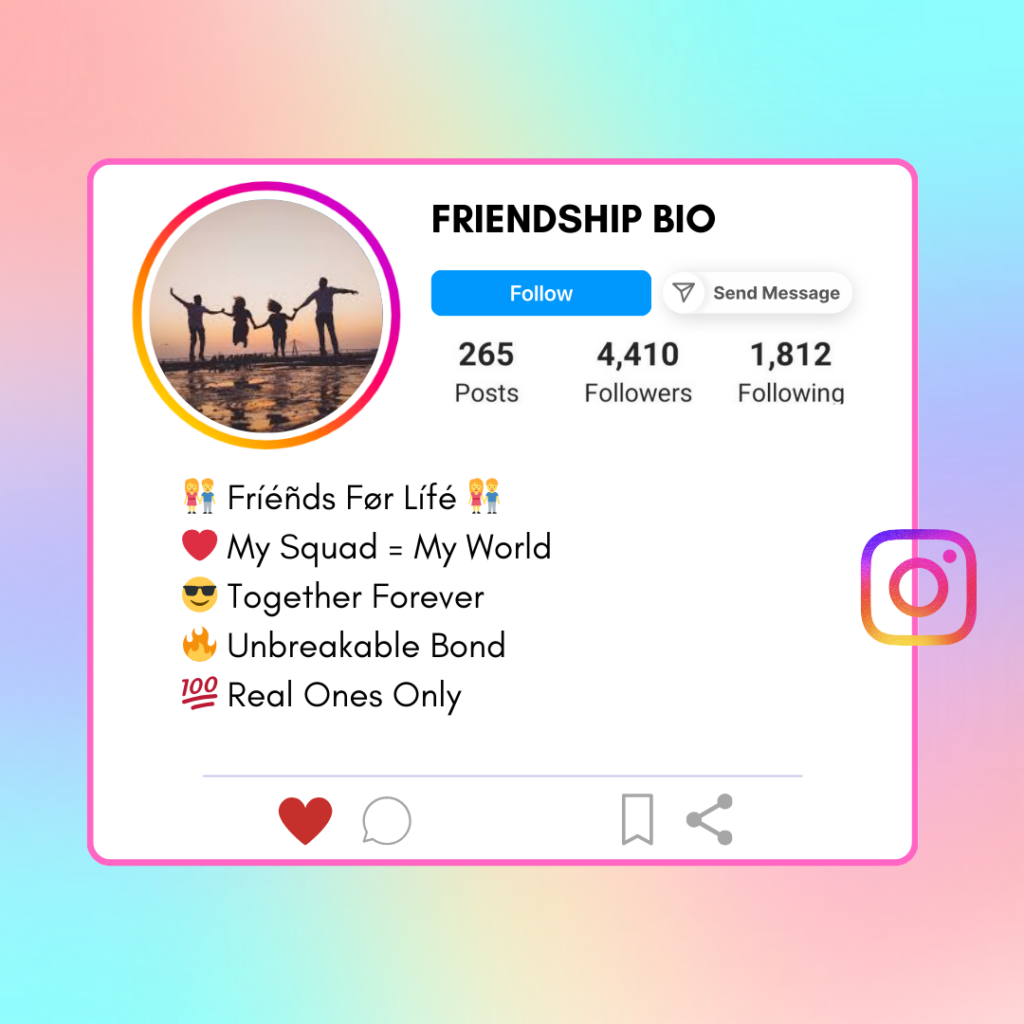 Friendship-Instagram-Bio