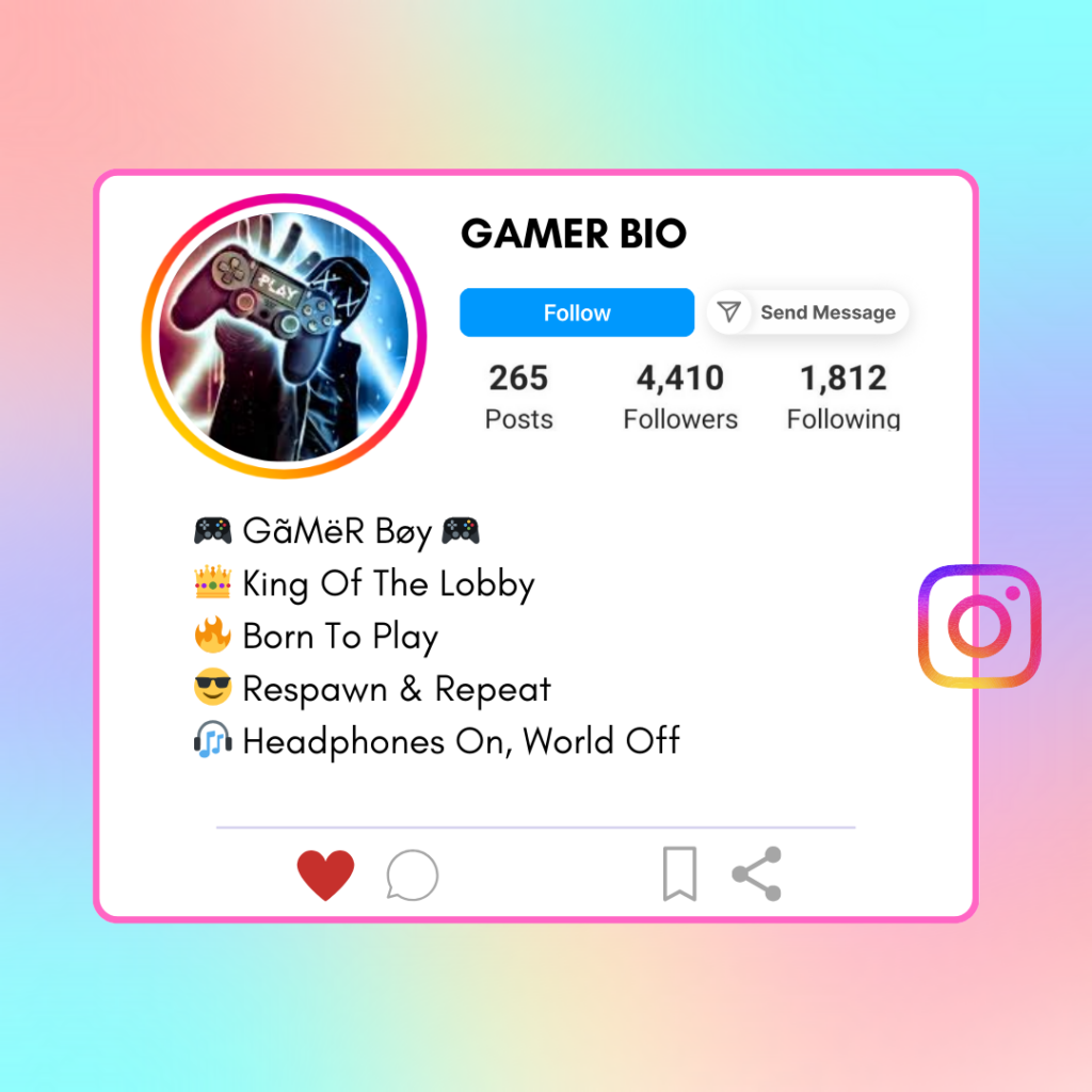 Gamer-Instagram-Bio