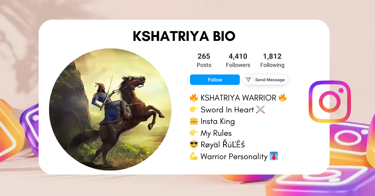 Kshatriya-Instagram-Bio