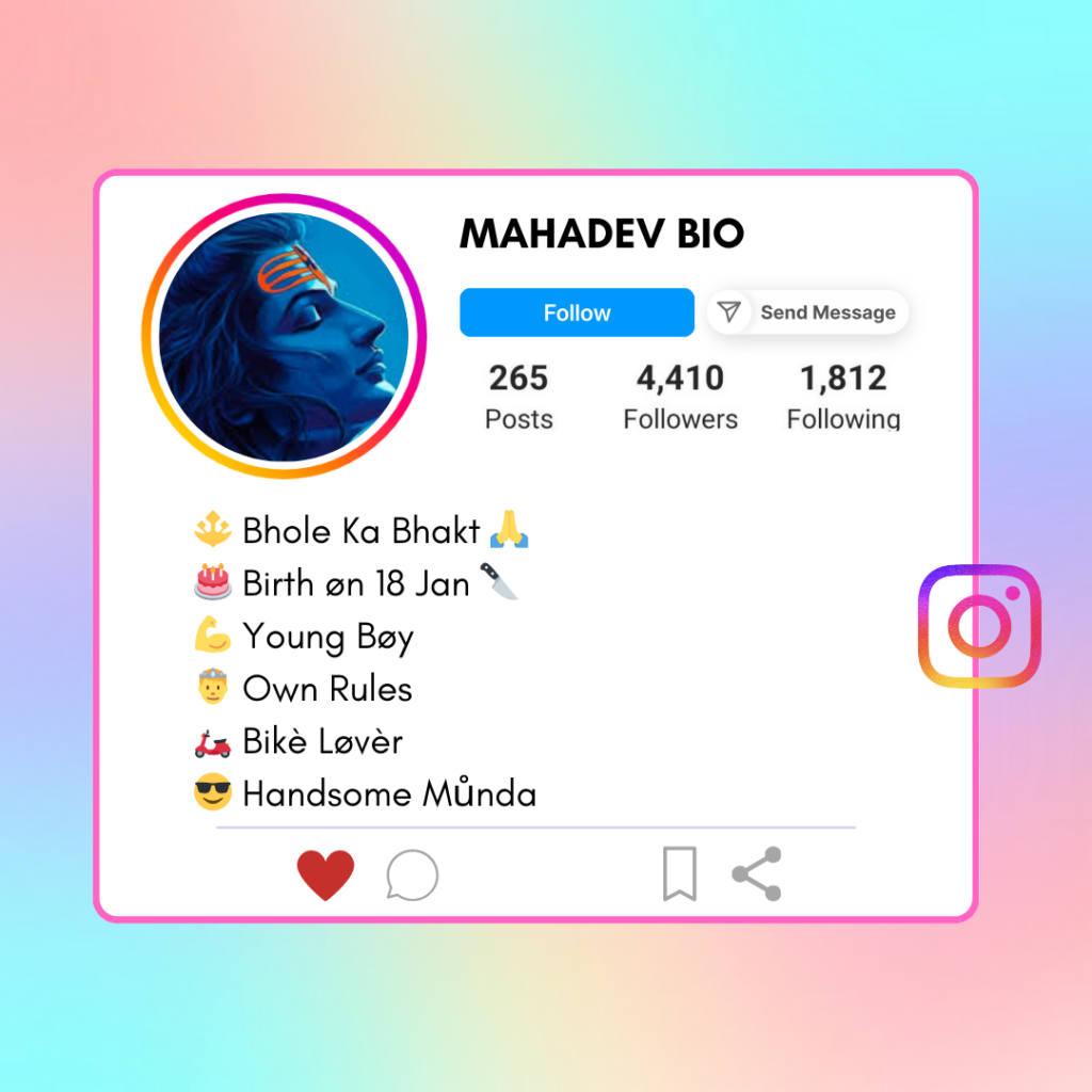Mahadev-Instagram-Bio