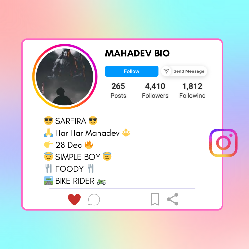 Mahadev-Instagram-Bio