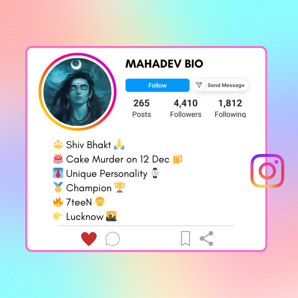 Mahadev-Instagram-Bio