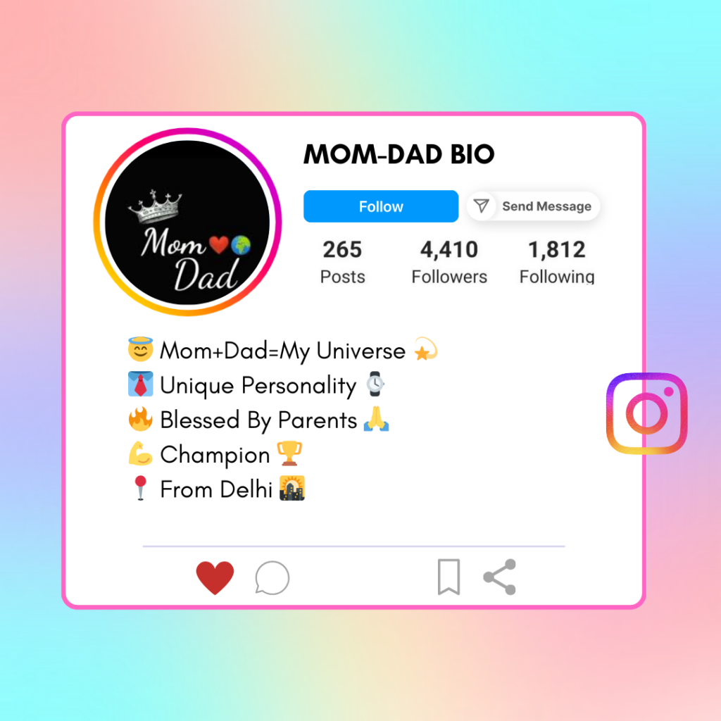 Mom-Dad Instagram Bio