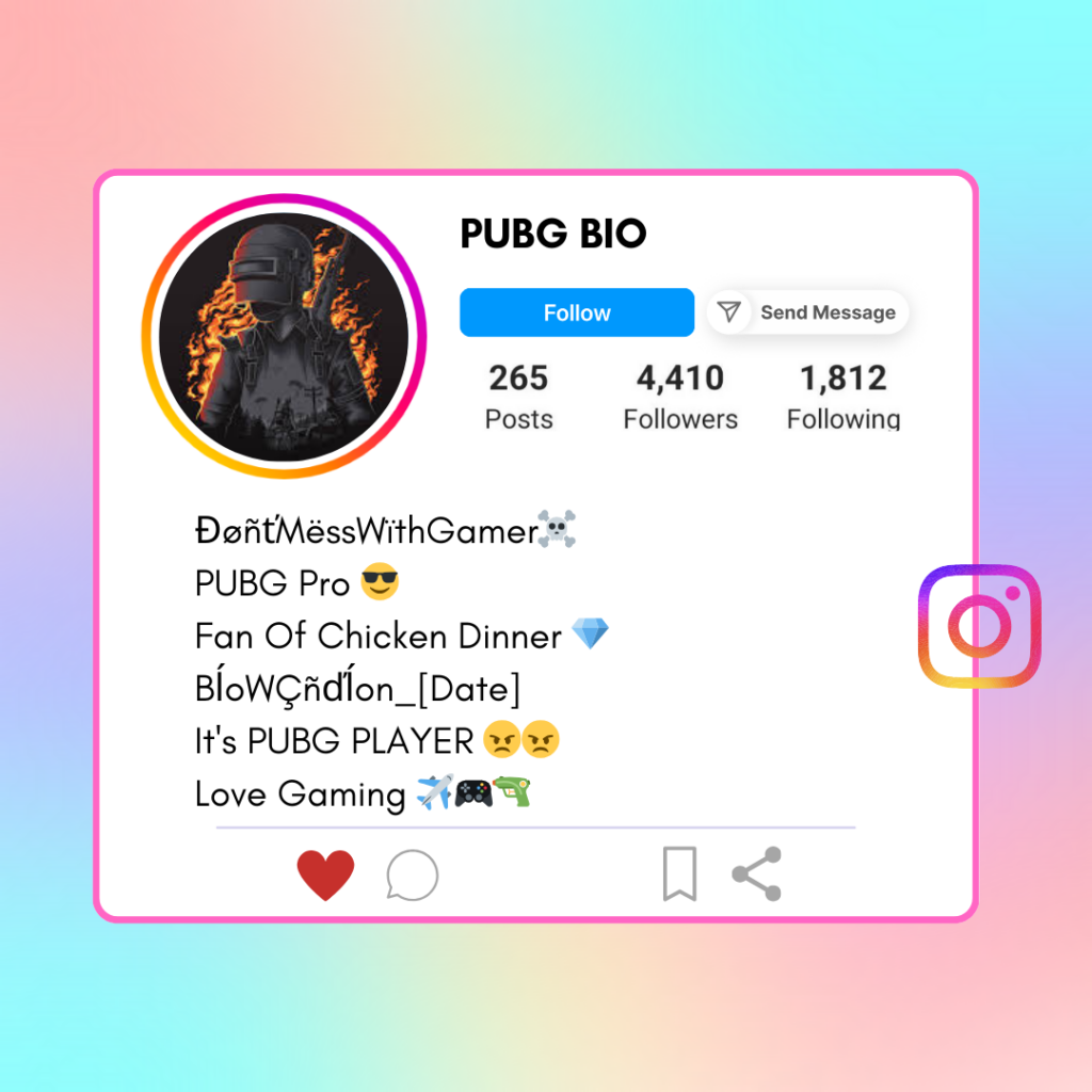 PUBG-Instagram-Bio