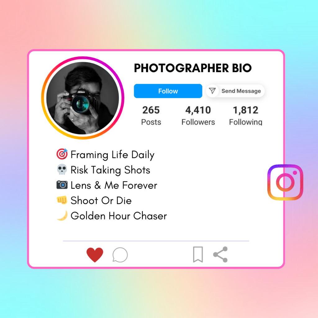 Photographer-Instagram-Bio