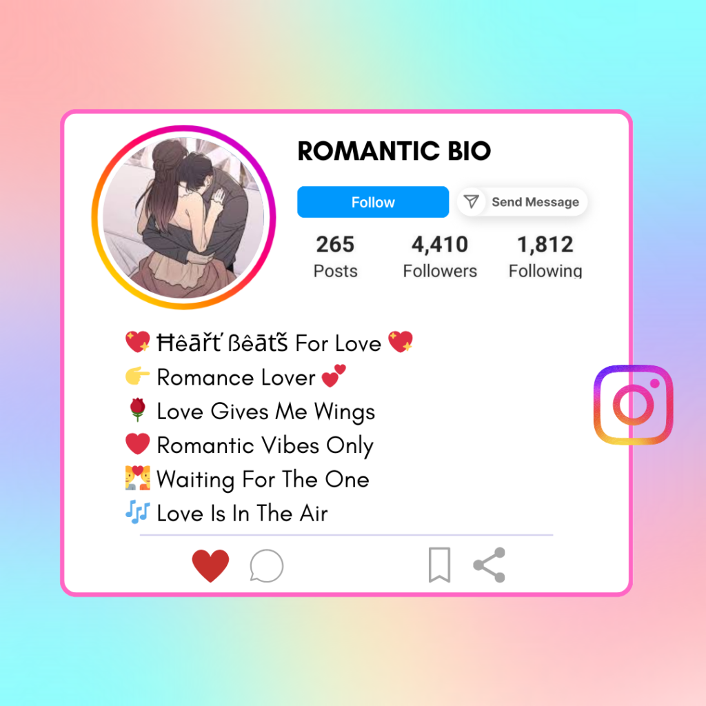 Romantic-Instagram-Bio