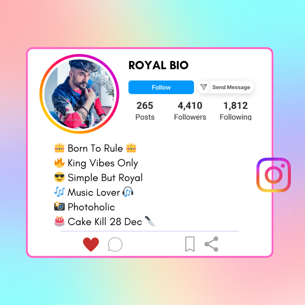Royal-Instagram-Bio