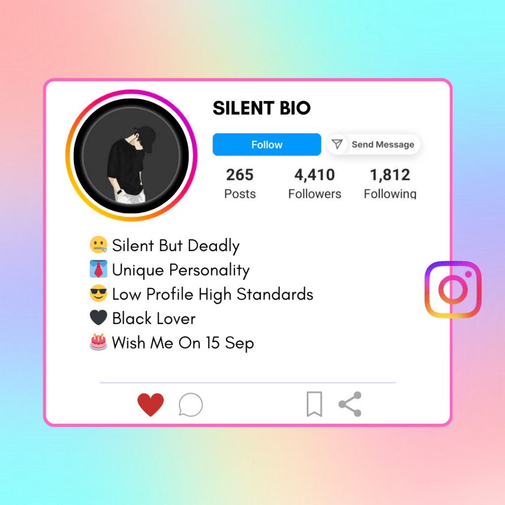 Silent-Instagram-Bio
