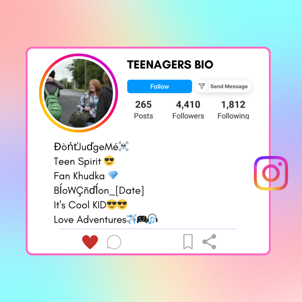 Teenagers-Instagram-Bio