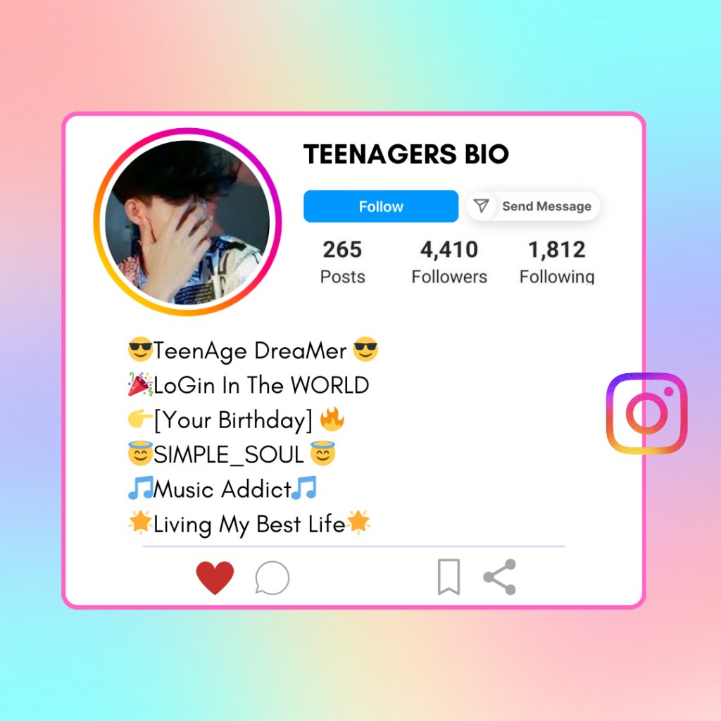 Teenagers-Instagram-Bio