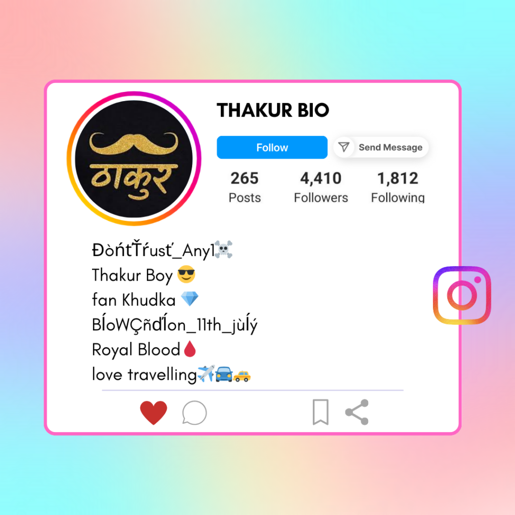 Thakur-Instagram-Bio