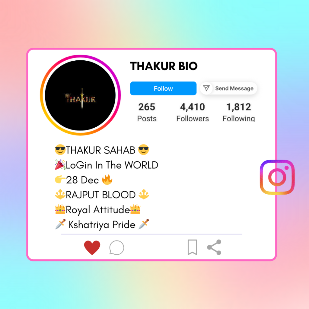 Thakur-Instagram-Bio