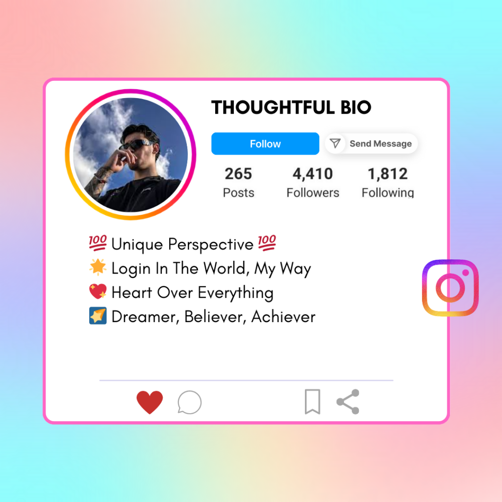 Thoughtful Instagram Bio