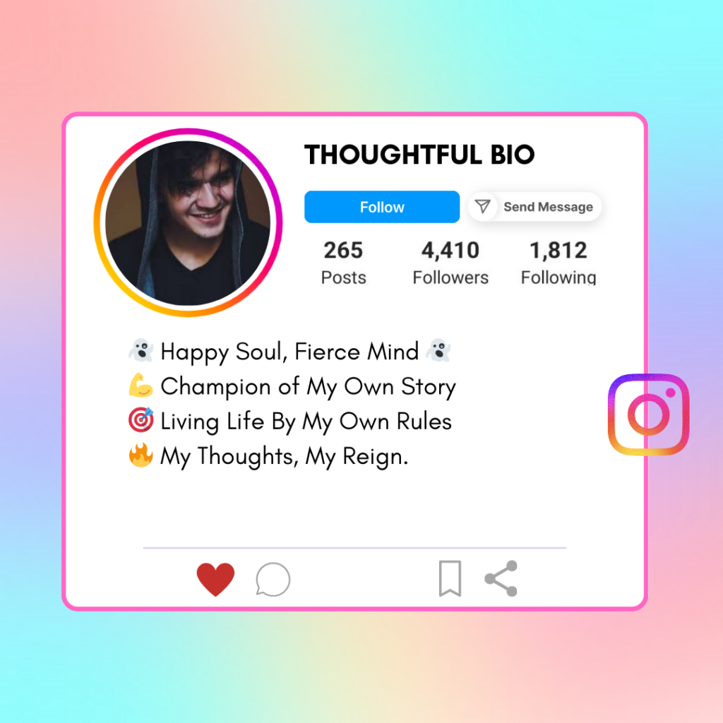 Thoughtful Instagram Bio