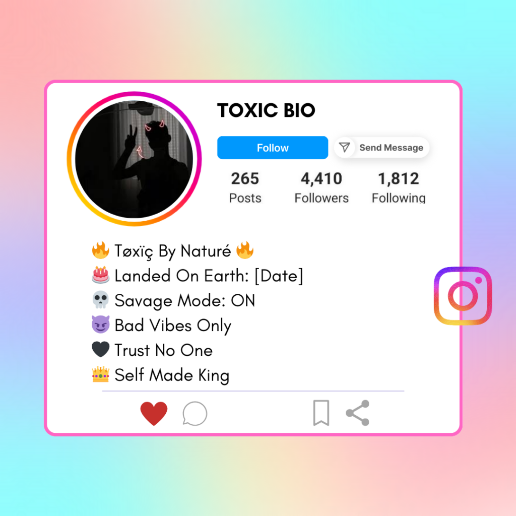 Toxic-Instagram-Bio