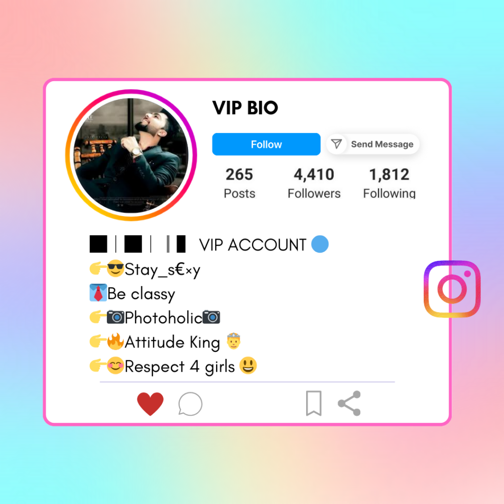 VIP Instagram Bio