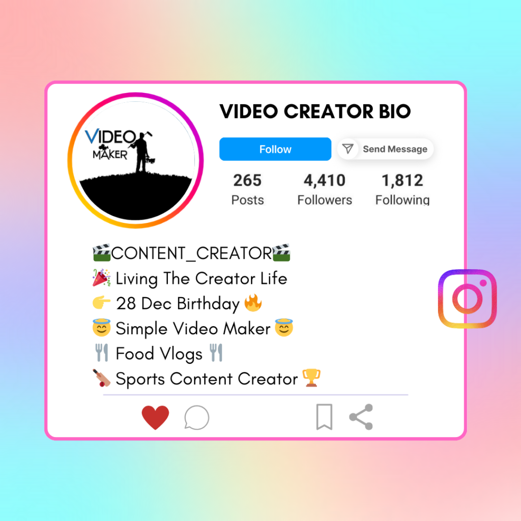 Video-Creator-Instagram-Bio