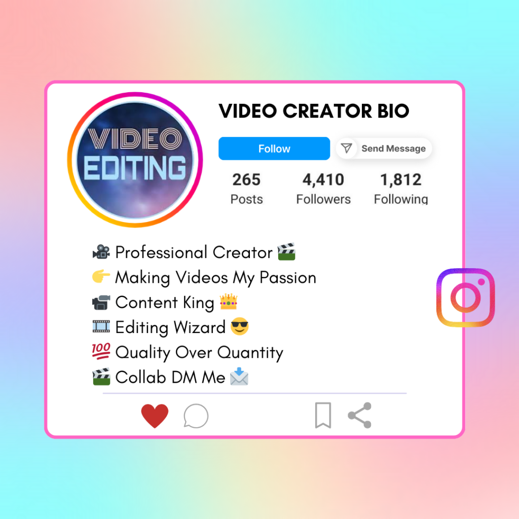 Video-Creator-Instagram-Bio