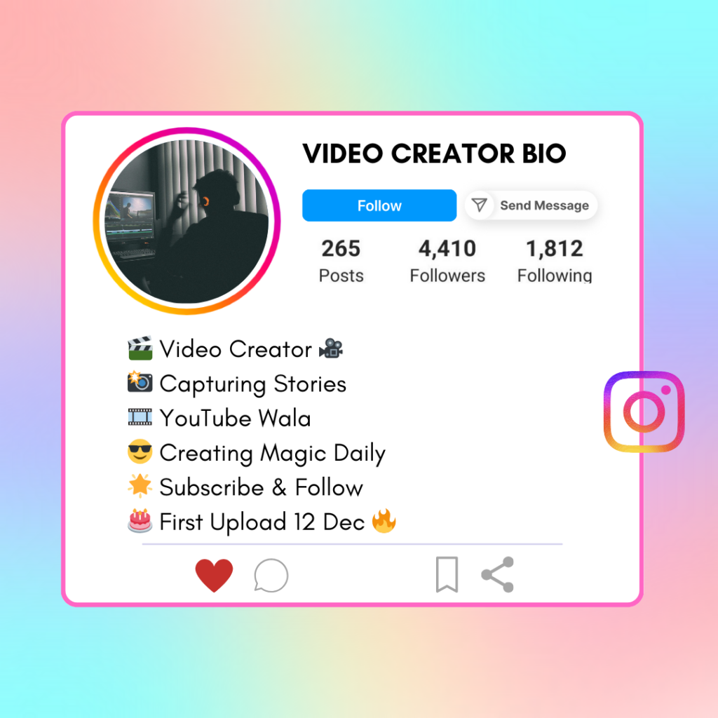Video-Creator-Instagram-Bio